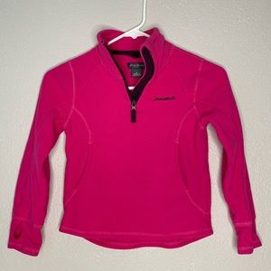 Girls Eddie Bauer half zip fleece jacket